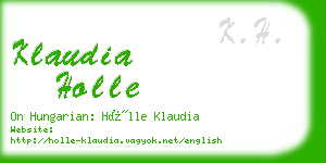 klaudia holle business card